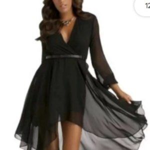 Kardashian Kollection High Low Black Dress